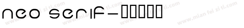 neo serif字体转换